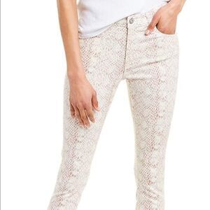 AG Adriano Goldschmied Women's Farrah Skinny Ankle Silky python size 25